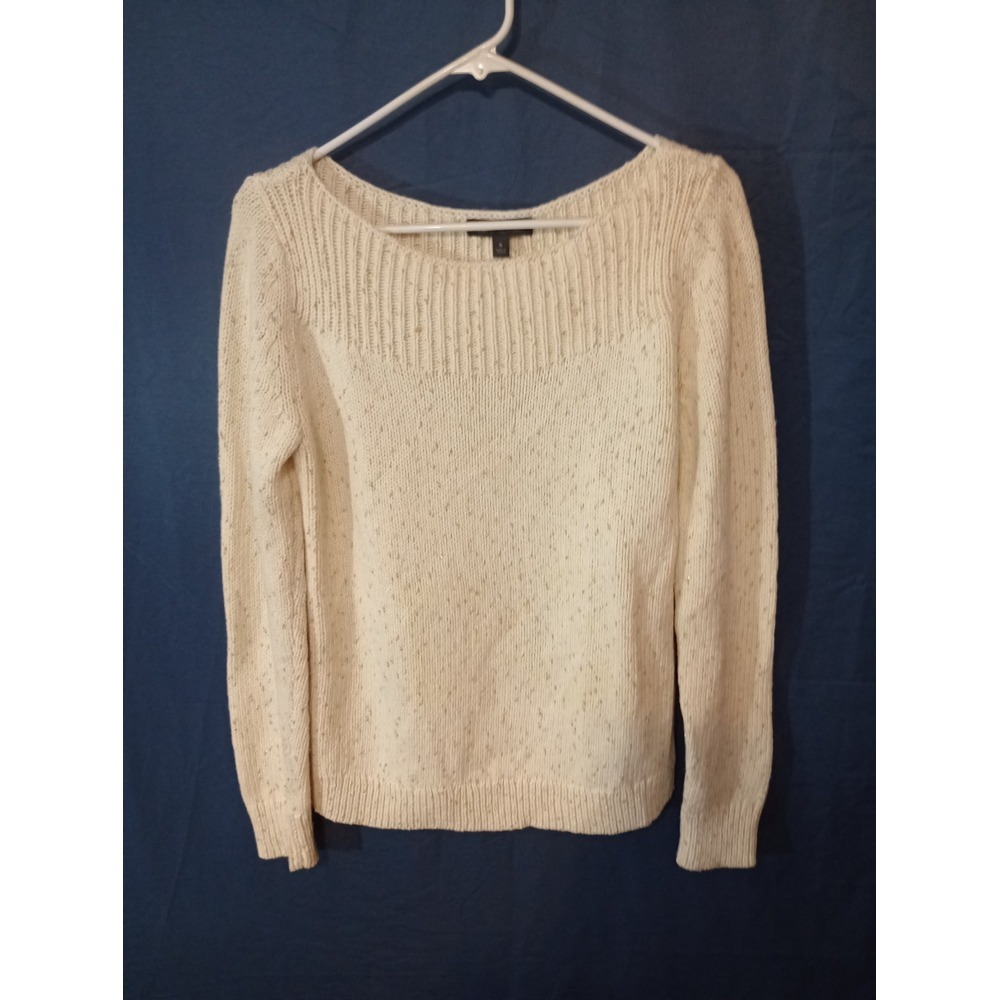 Banana Republic Made W/ Italian Thread Women's S- Cream/Gold